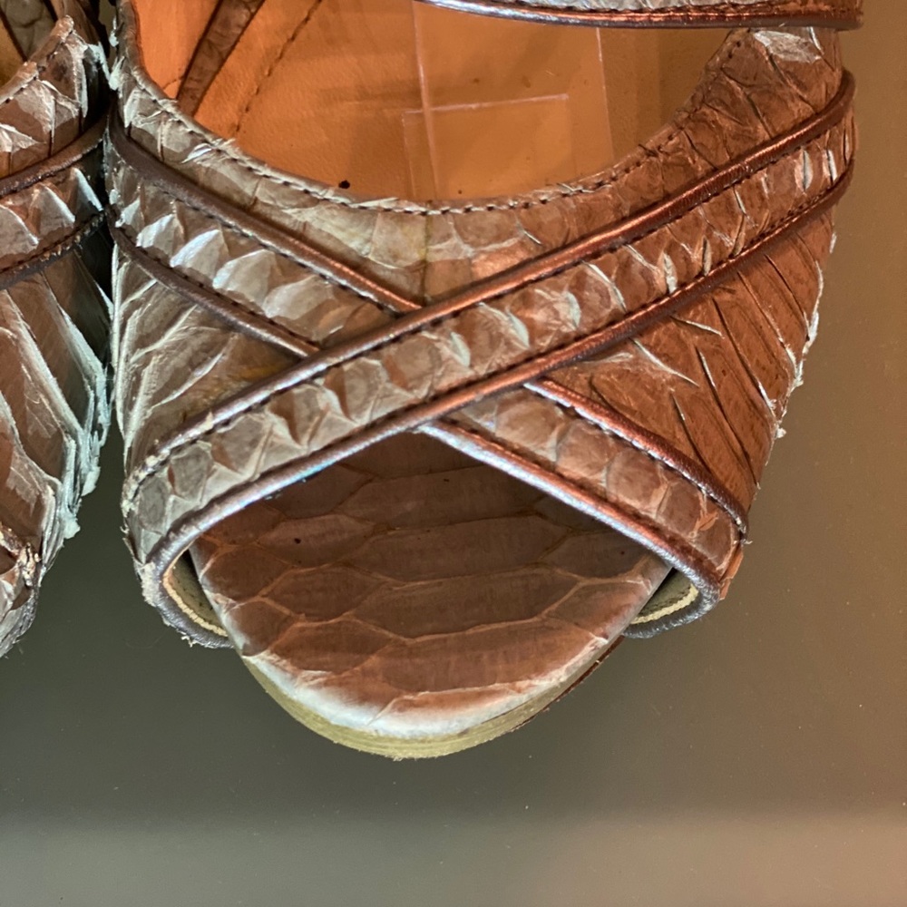 Coach Python Metallic Gray Sandal - image 7